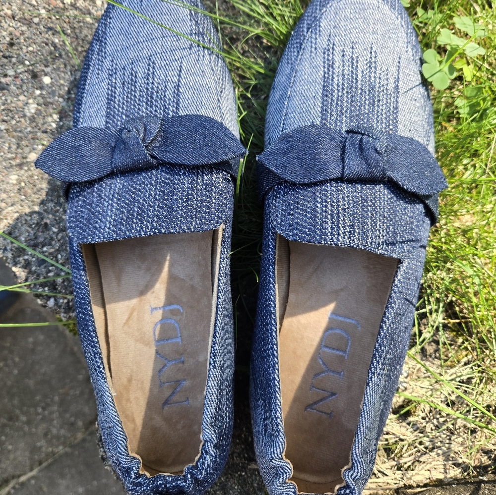 NYDJ Women's Denim Blue Loafers - Picture 2 of 5